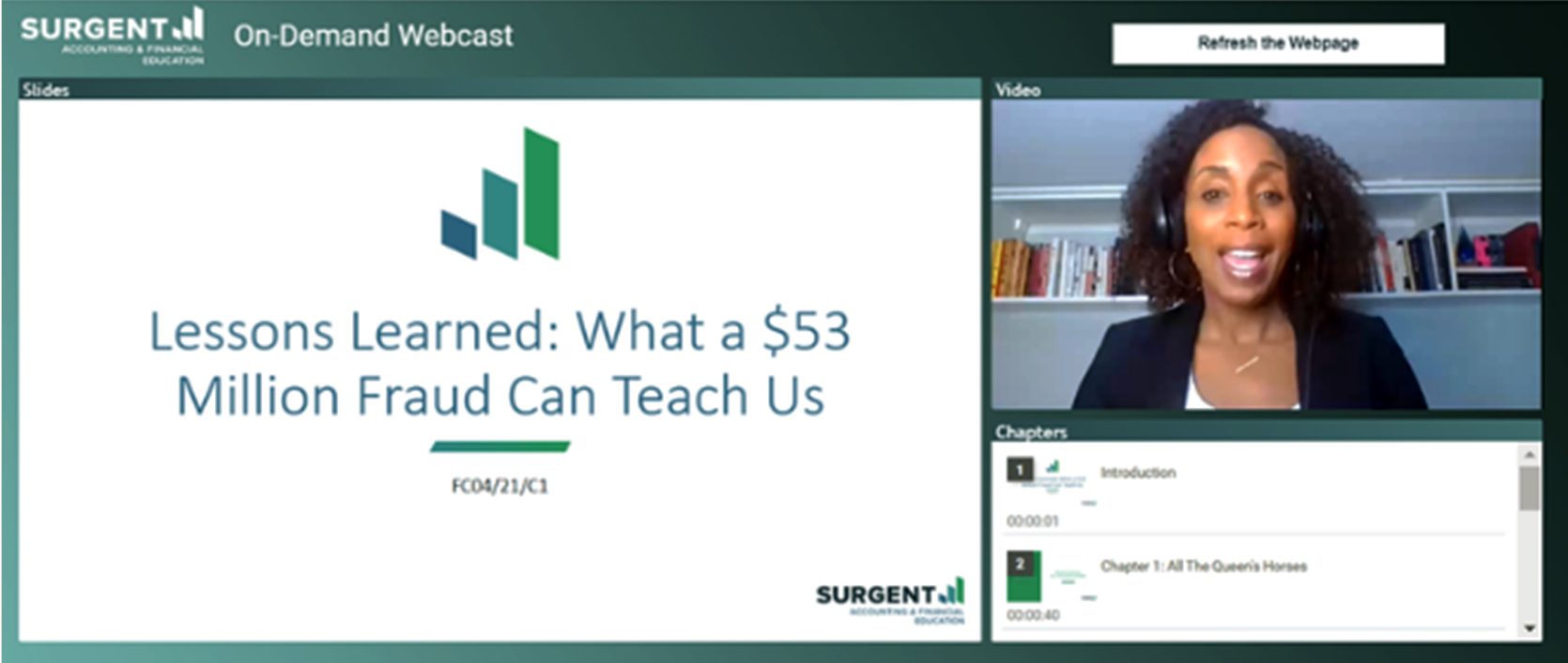 Lessons Learned: What a $53 Million Fraud Can Teach Us — Fundamentals of Fraud Certificate, Surgent CPE