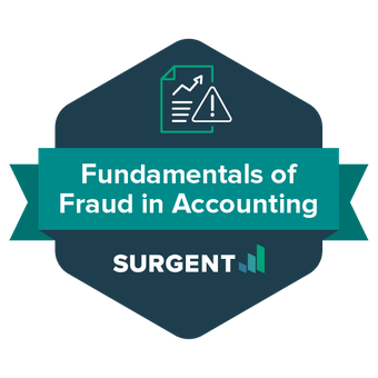 Fundamentals of Fraud in Accounting Credly badge — Surgent CPE