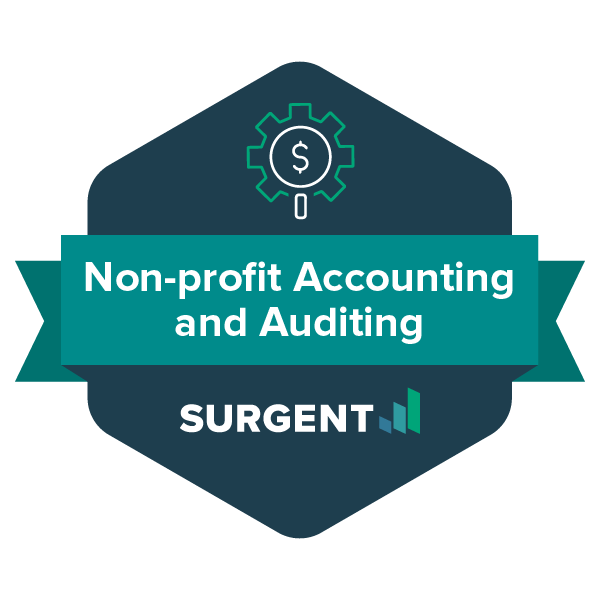 Surgent Not-for-Profit Accounting and Auditing Credly Badge