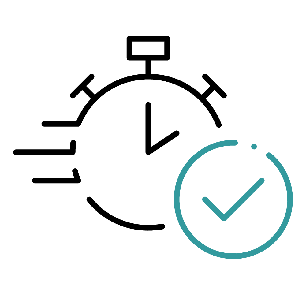 Icon representing fast and practical learning