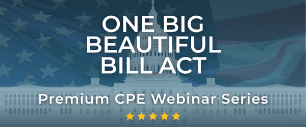 Surgent CPE's One Big Beautiful Bill Act Premium CPE Webinar Series
